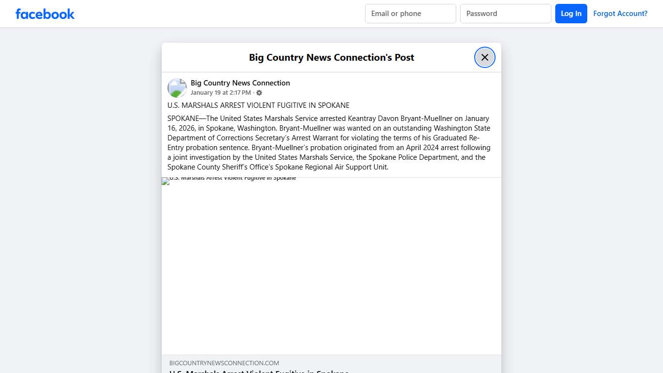 U.S. MARSHALS ARREST VIOLENT... - Big Country News Connection Facebook